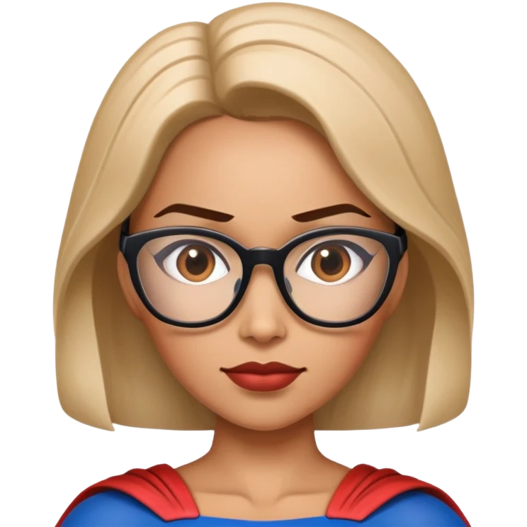 Super woman with glasses emoji