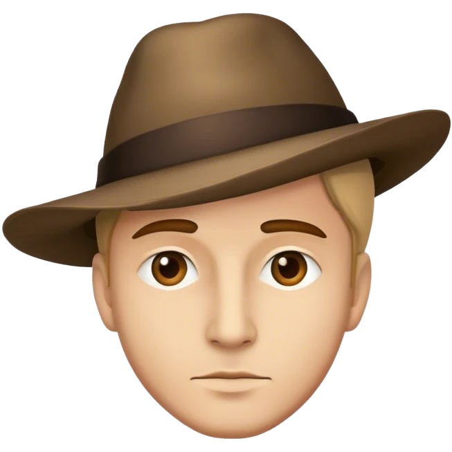 unknown misterious man with hat emoji