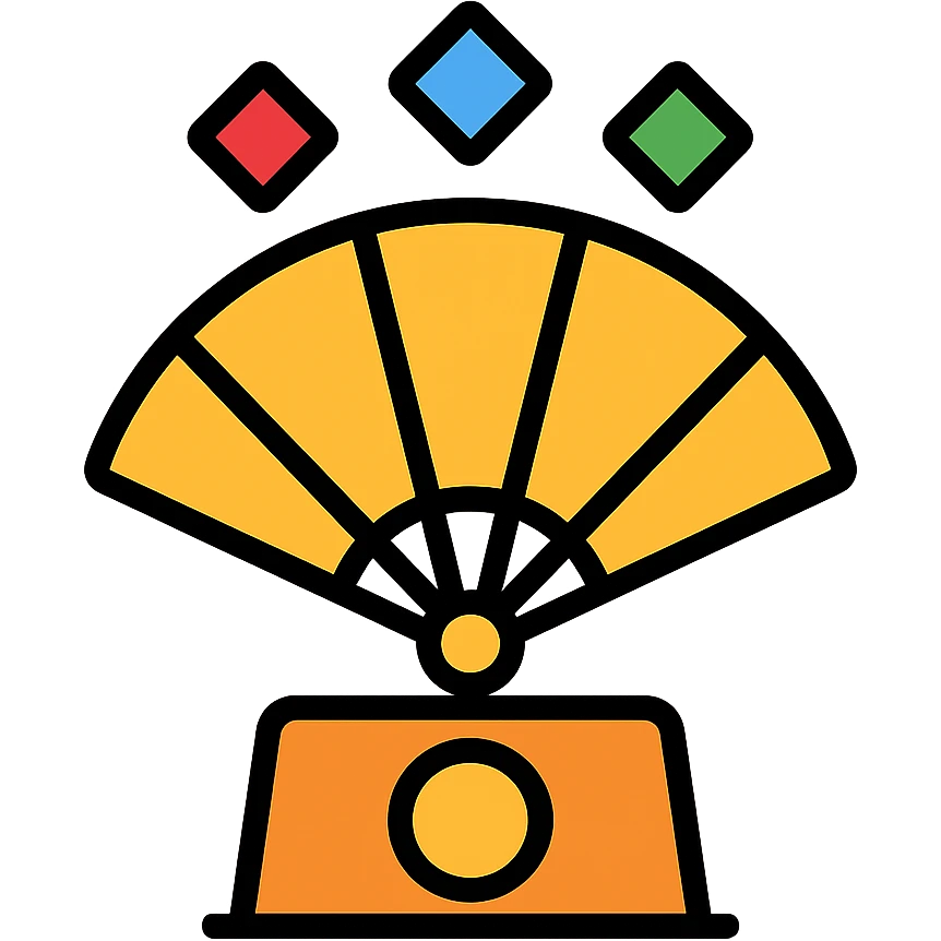 vector icon of a gold fan favorite award with colorful gems, elegant and minimalist flat design, isolated on white, award badge style, 2D flat vector, trending icon look, soft shadows, no text, commercial use emoji