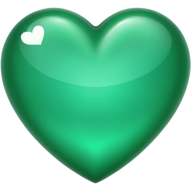 Emerald green heart emoji