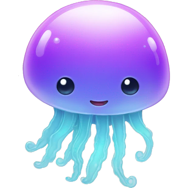 cute kawaii baby jellyfish emoji