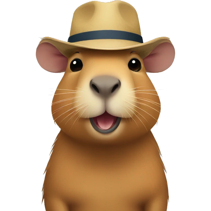 capybara with a hat emoji