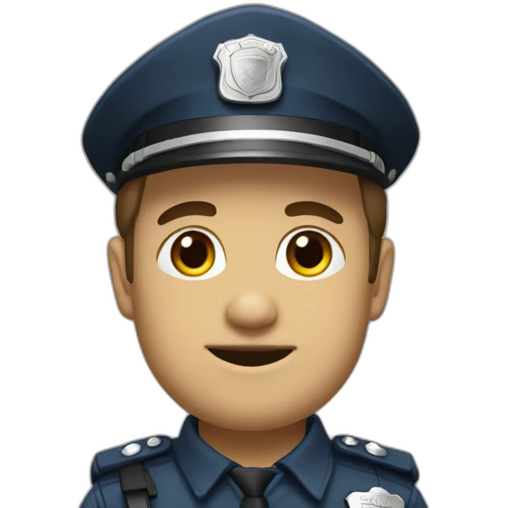 Una rata policía emoji