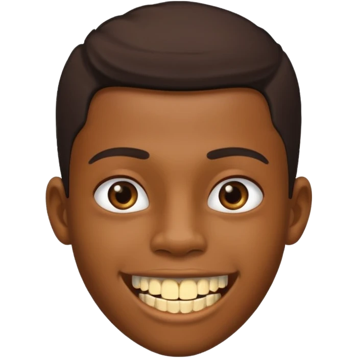 Garoto negro com black com dente de ouro emoji