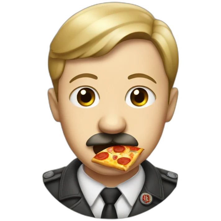 Hitler eating pizza emoji