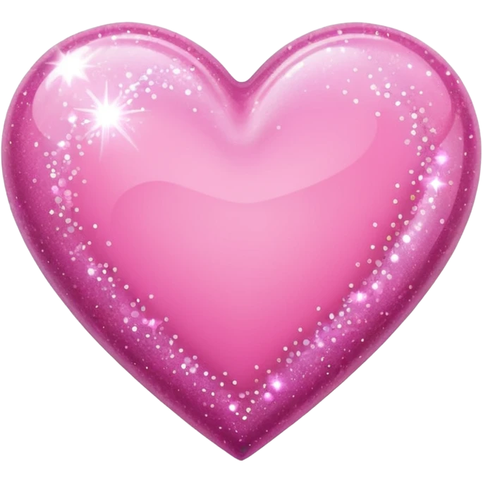 pink heart with glitter  emoji