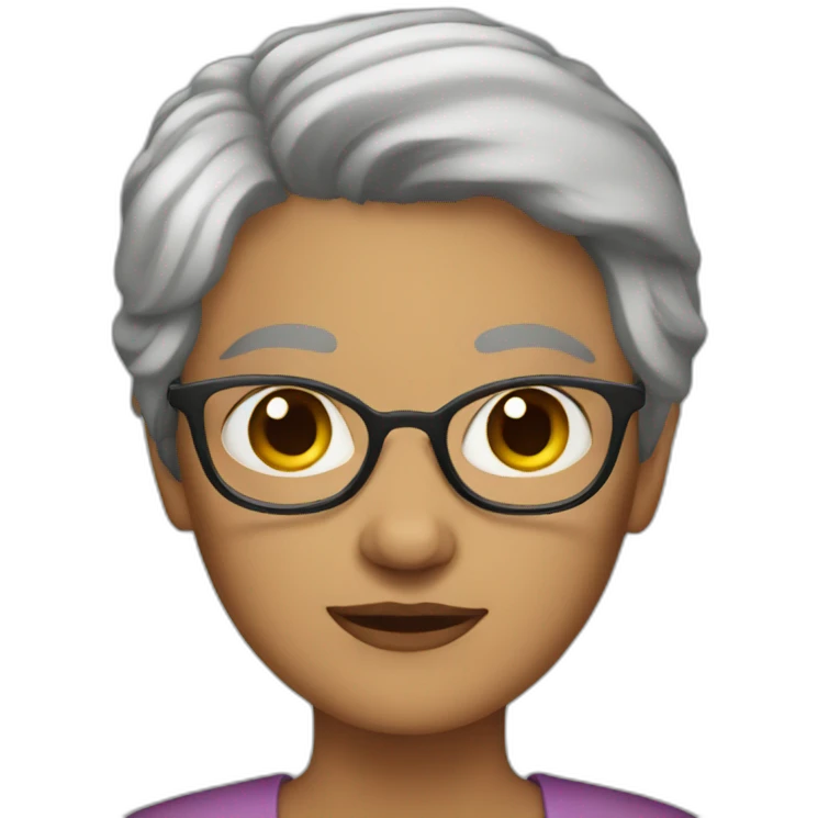 grandmother with short hair emoji
