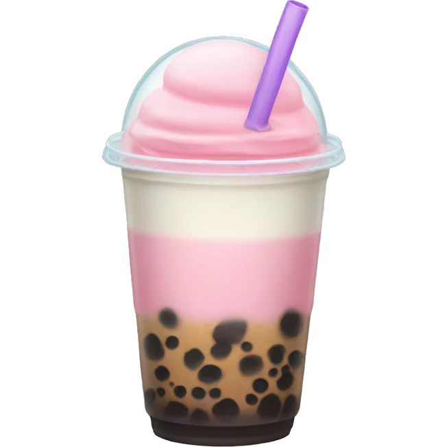 a simple bubble tea without face emoji