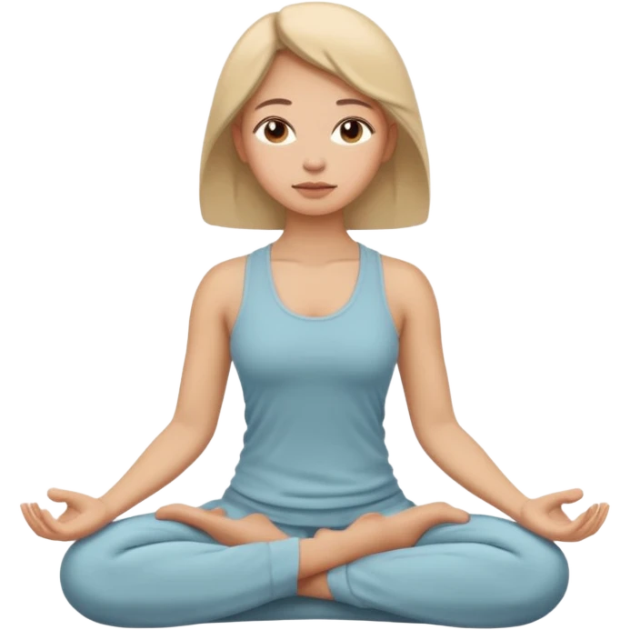 mulher meditando emoji