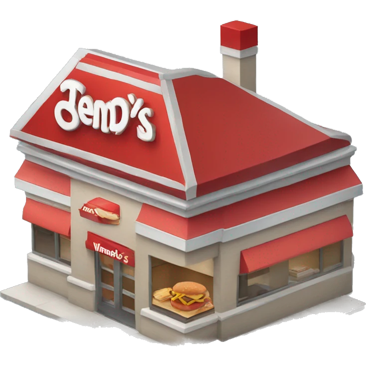 wendy's fast food restaurant emoji
