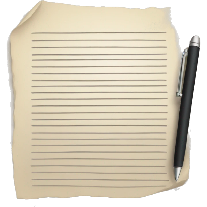 document with pen emoji