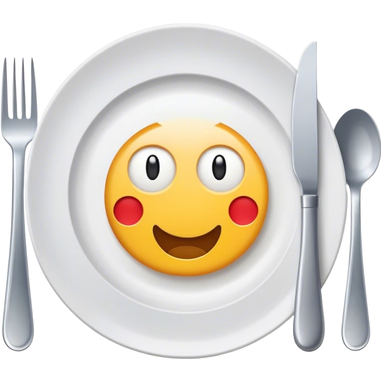 plate with fork and knife emoji