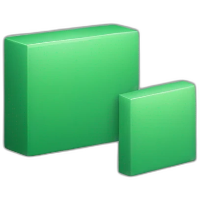 big green rectangle and small grey rectangle emoji