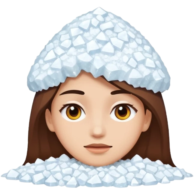 Face with pile of salt infront  emoji
