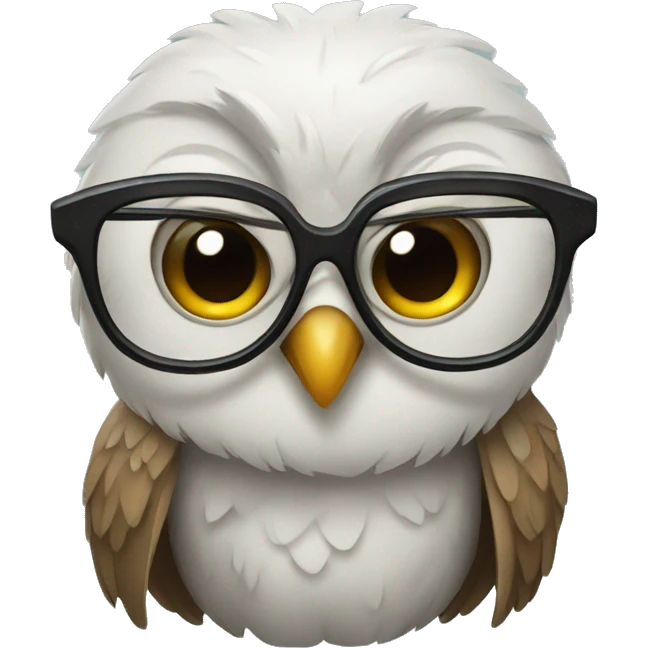 Owl with glasses emoji