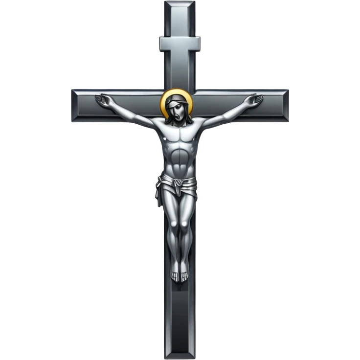 Black chrome crucifix emoji