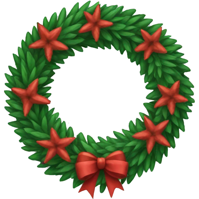 Christmas wreath emoji