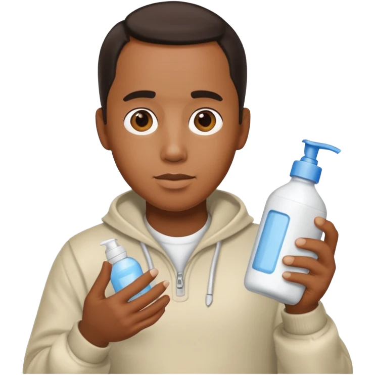 Diddy holding lotion  emoji