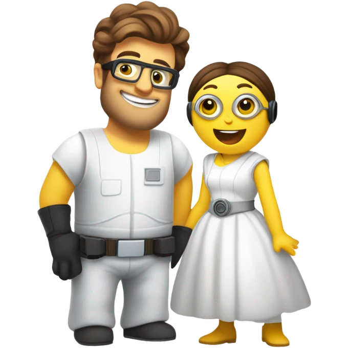 Princess Leia with a minion emoji