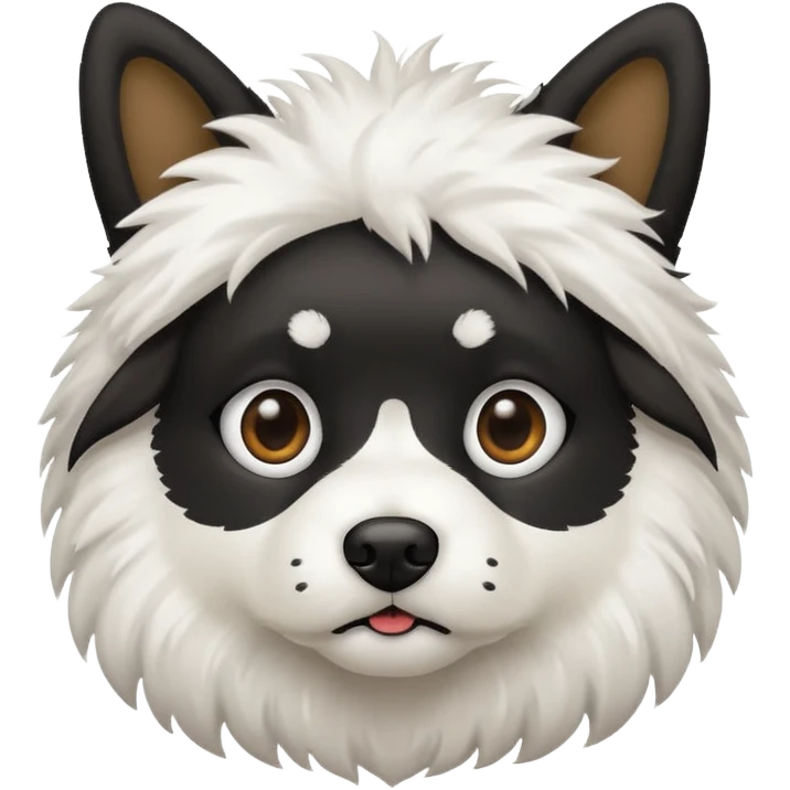 dog white with black face emoji