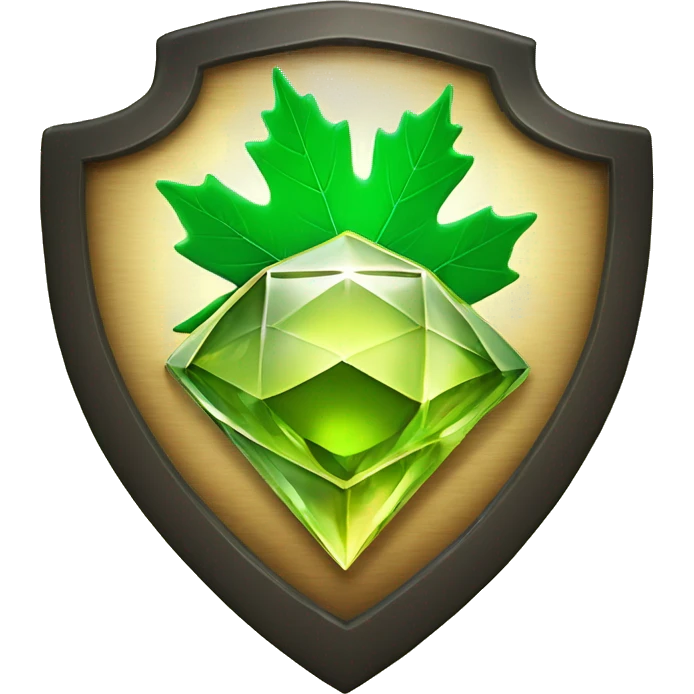 Green Maple Leaf Add two saphire  gems, trophy emoji