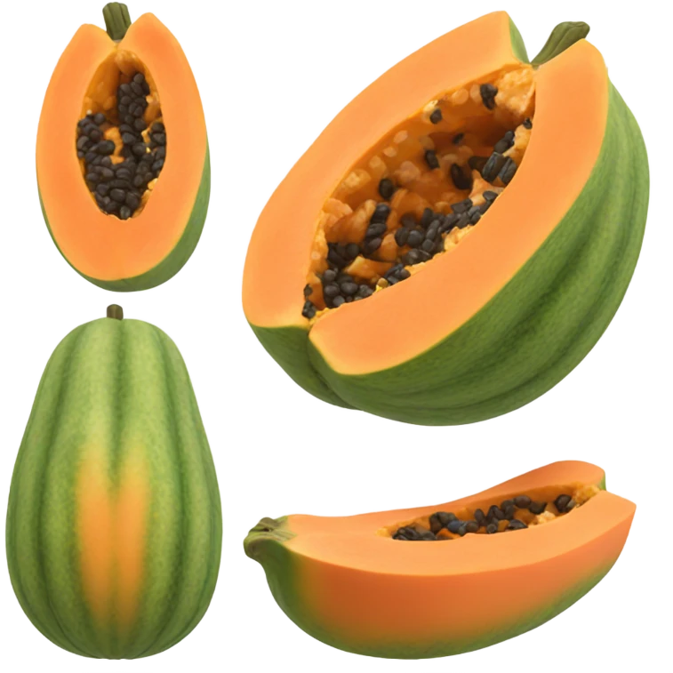 Realistic Papaya  emoji