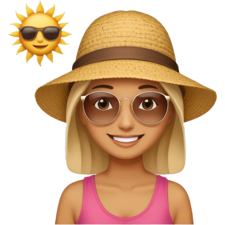 Güneşli tatil emoji