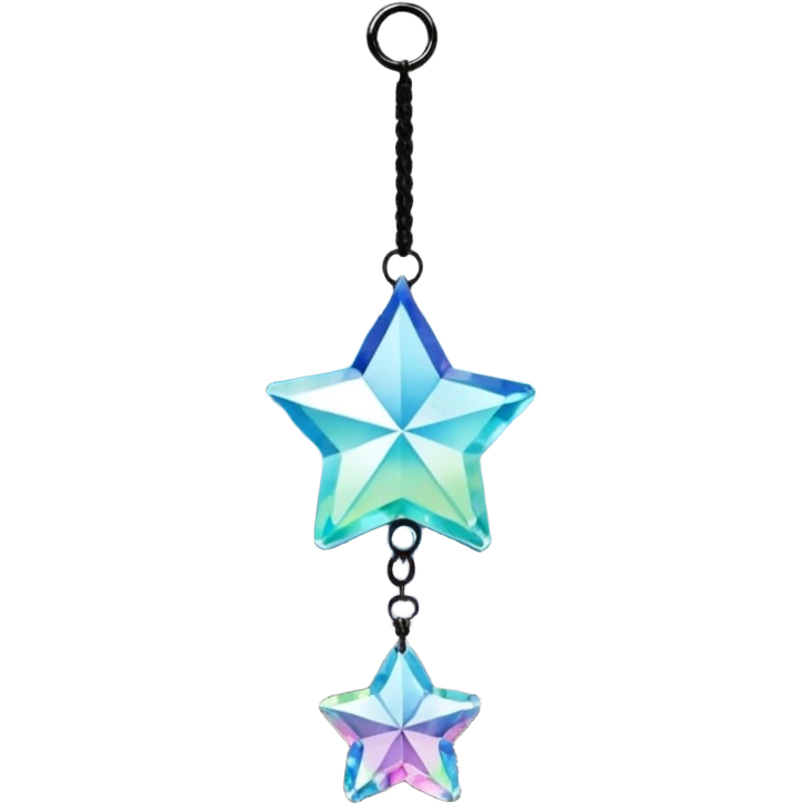 Hanging crystal star car mirror suncatcher hanger emoji