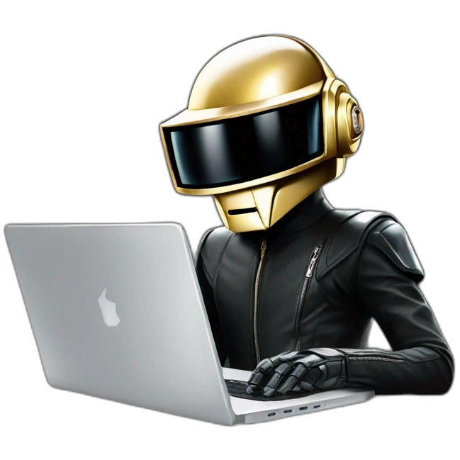 daft punk with laptop emoji