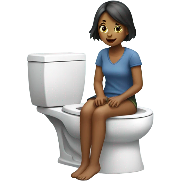 Girl on toliet emoji
