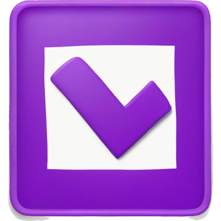 Purple check mark emoji