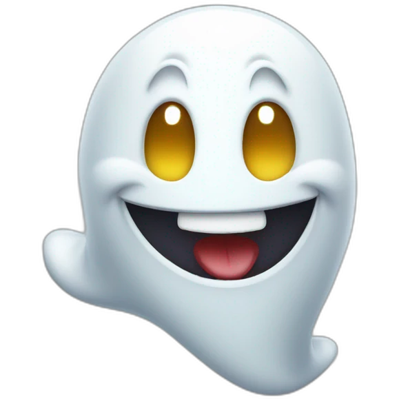friendly ghost laughing emoji
