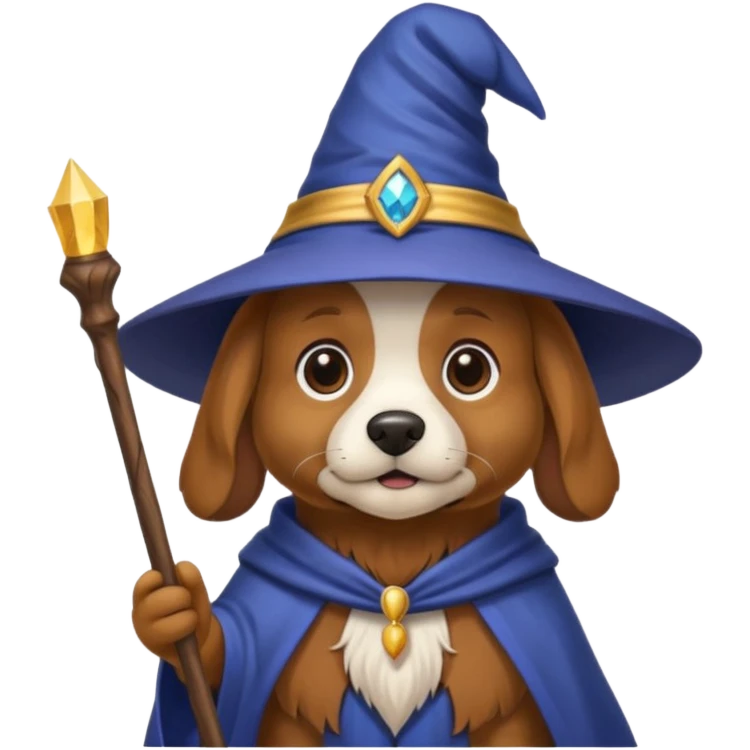 Dog wizard emoji