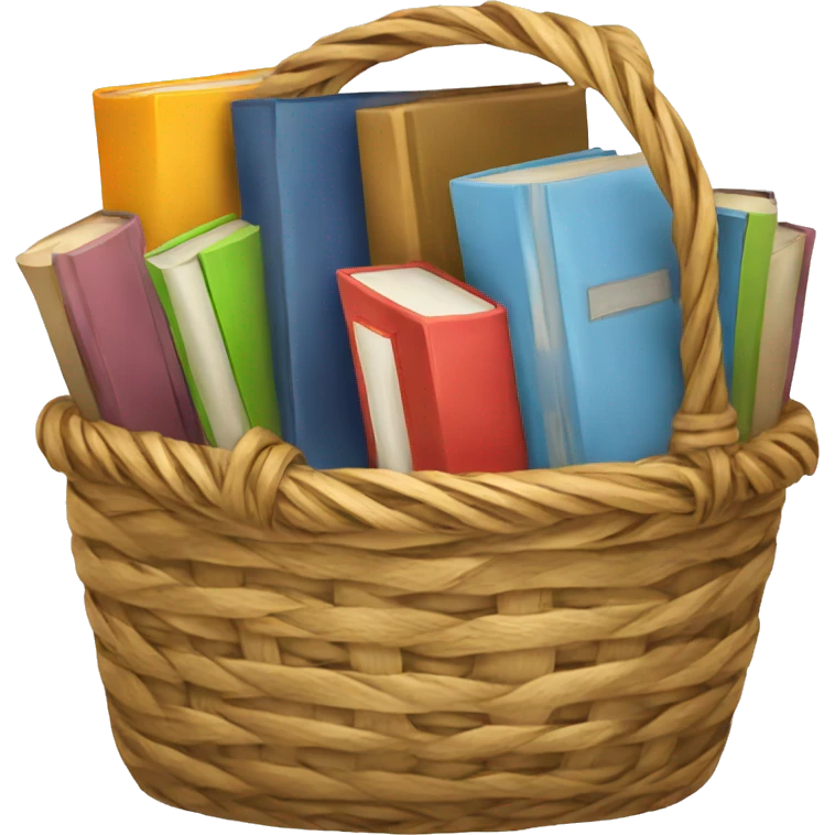 basket with books inside  emoji