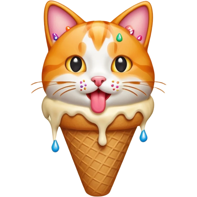 Ice cream Cat  emoji
