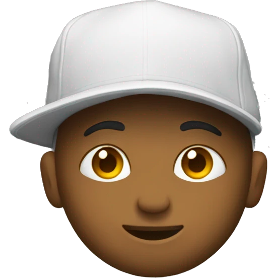 Hip hop backward hat emoji
