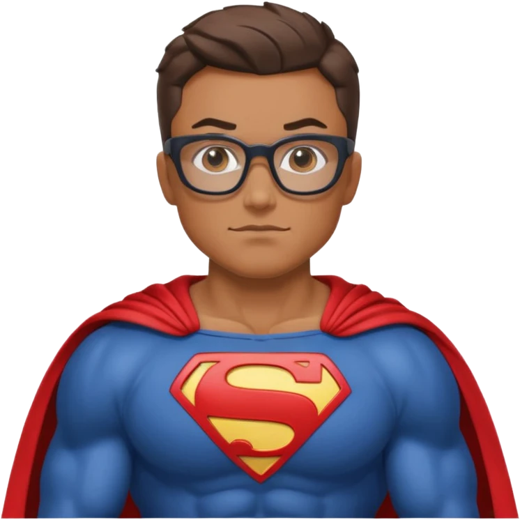 Glasses-Wearing super Heroe emoji