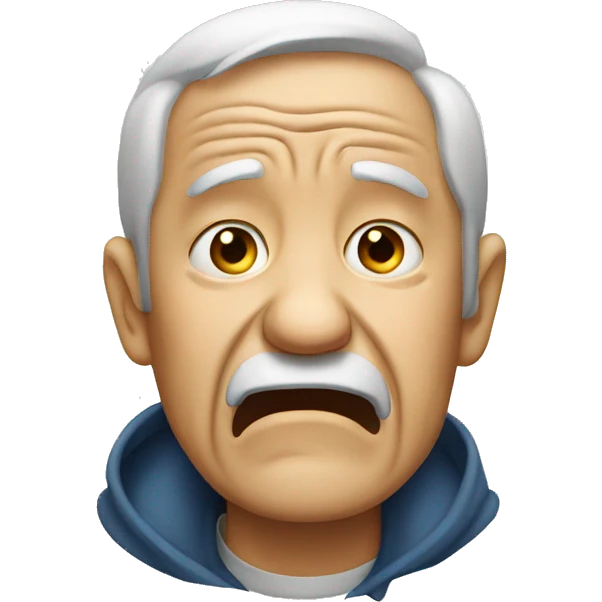 Old man crying emoji
