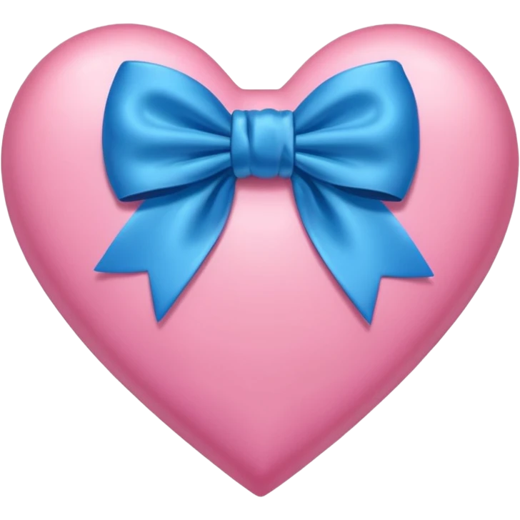 pink heart with blue bow emoji