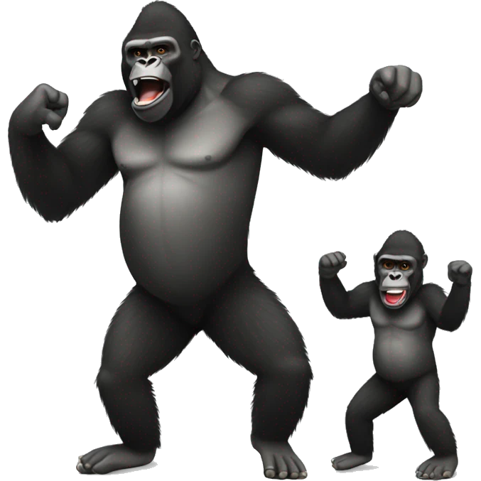 Gorilla dancing salsa emoji