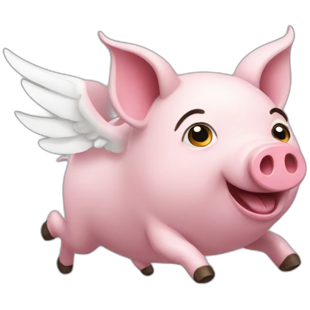 flying piggy emoji