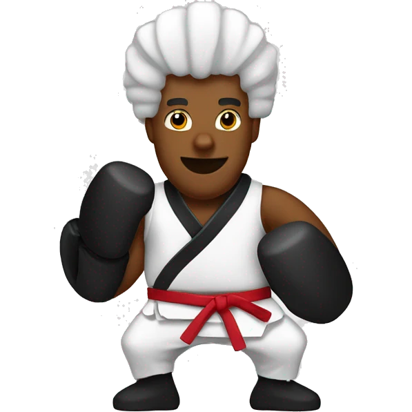 karate black afro chicken emoji