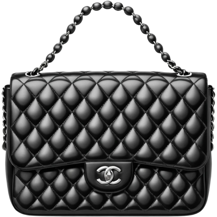 chanel black pearl bag emoji