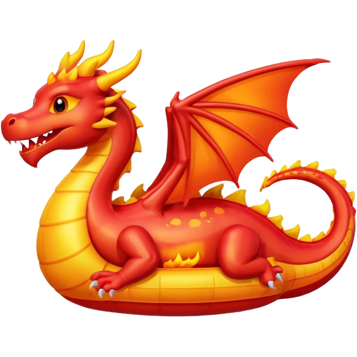 Dragon Float with Fire Design emoji