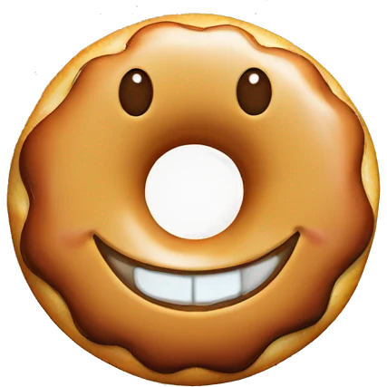 smile with a donut emoji