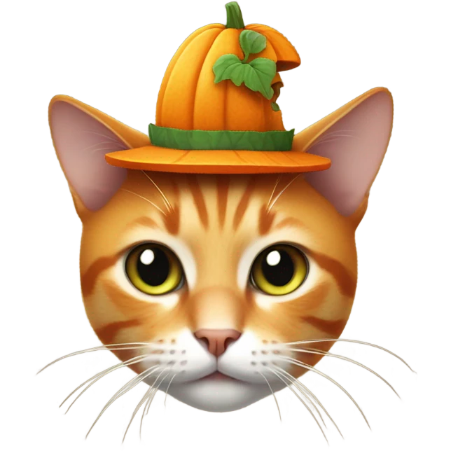pumpkin hat cat emoji