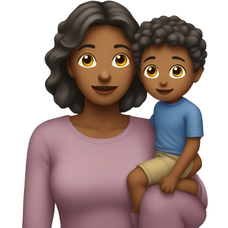 A mother with her boy emoji