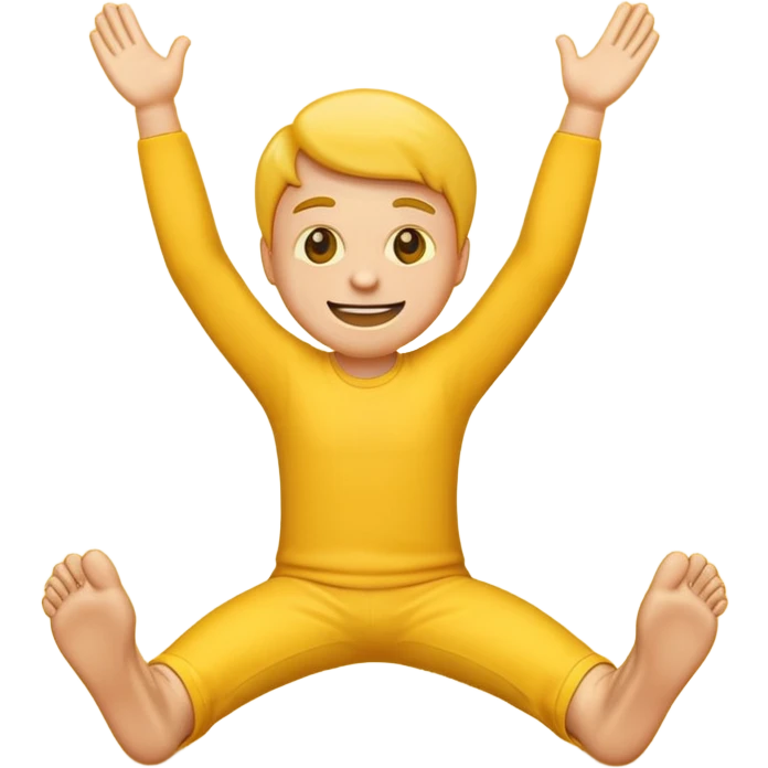 An emoji kicking his feet behind his head emoji
