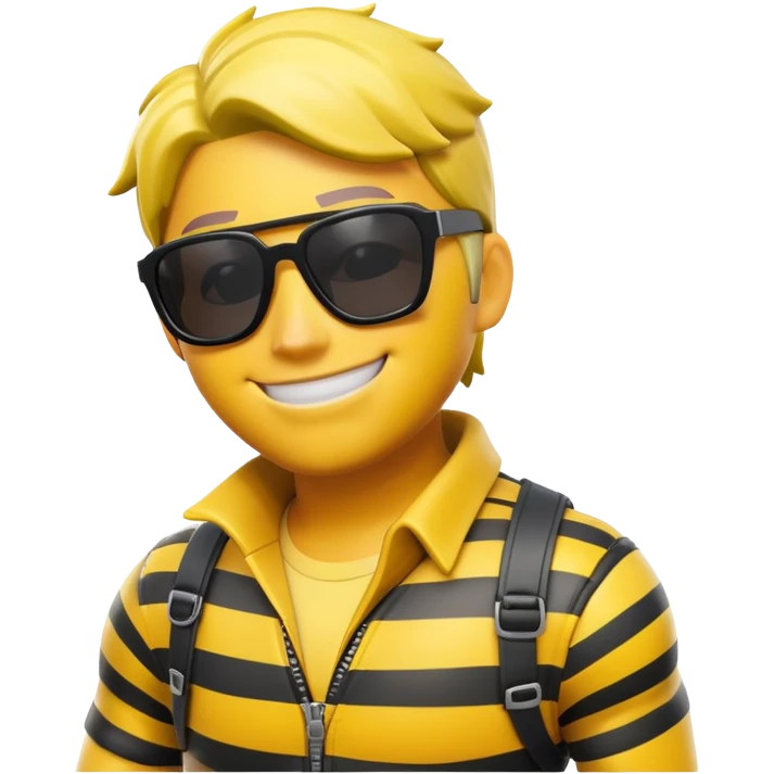 Fortnite z gwiazdami i pszczołą  emoji