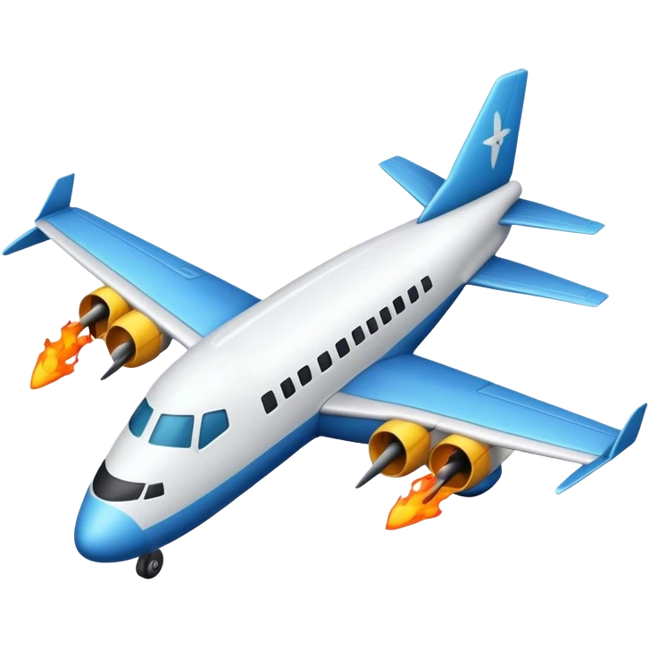 Plane crash on ground emoji